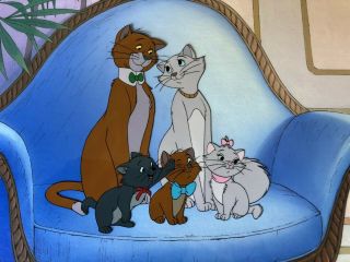 Disney The Aristocats Rare Hand - Painted Production Cel Or Model Cel