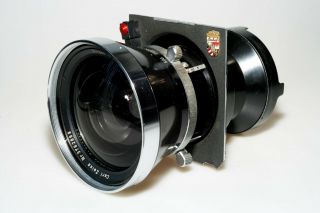 RARE ZEISS BIOGON 75mm 4.  5 on LINHOF TECHNIKA lensboard.  PERFECT GLASS 2