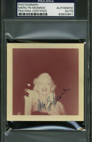 Rare Marilyn Monroe Signed One - Of - A - Kind Photo Authenticated Psa/jsa