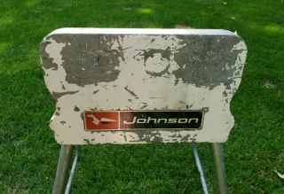 1950s Vintage Johnson Small Outboard Boat Motor stand Display Decor Antique LQQK 7