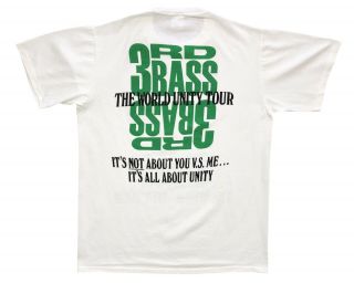 Vintage 3rd Bass T Shirt Unity World Tour 1991 Size Large 90s Rap Hip Hop Tee 2