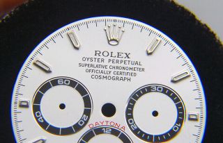 Vintage Factory Rolex Daytona Cosmograph 16520 White & Silver Watch Dial 2