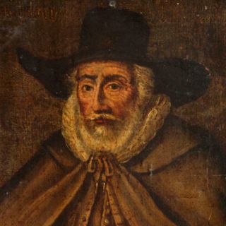 Small Antique 17thC Signed Dutch Portrait Oil Painting,  Man w/ Hat & Cloak 4