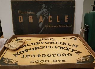 Vintage Mystifying Oracle Board Wood Planchett - William Fuld - Copyright 1938