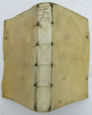 1557 Antique Vellum Bound History Of Popes & Cadinals By O.  Panvino