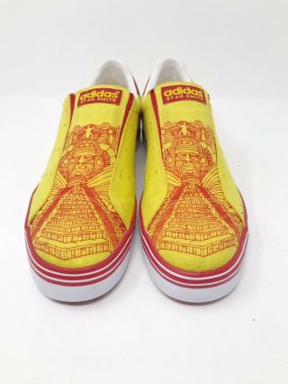 Adidas Stan Smith Mayan Vintage Mens Shoes Canvas Slip On Yellow/ Red Sz9 Rare