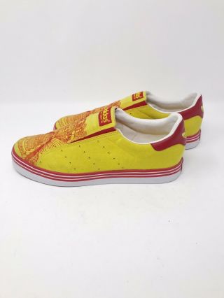 ADIDAS Stan Smith MAYAN Vintage Mens Shoes Canvas Slip On Yellow/ Red Sz9 RARE 3