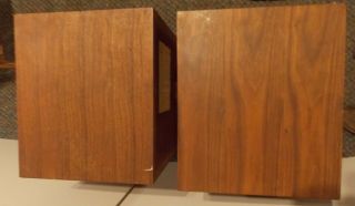 ACOUSTIC RESEARCH AR 2 AX SPEAKERS 1968 VINTAGE WALNUT CABINETS SWEET 8