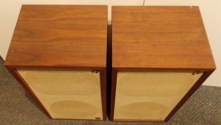 ACOUSTIC RESEARCH AR 2 AX SPEAKERS 1968 VINTAGE WALNUT CABINETS SWEET 9