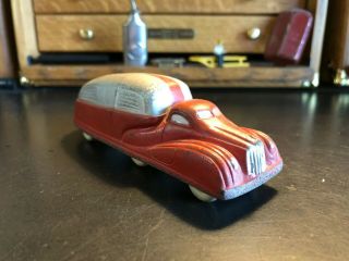 Vintage Sun Rubber Toy Truck Three Axle Tractor Trailer Semi Streamline 2 Tone 4