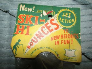 Rare 1965 Hard Rubber Bouncing Ball Ski Hi Jet Action In Package