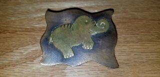 Vintage Early Black Modernist Winifred Mason Copper & Brass Elephant Brooch Pin