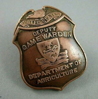 Vintage Badge Game Warden Obsolete 3