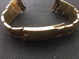 Rolex 19mm Riveted Solid Gold Vintage Bracelet For Daytona