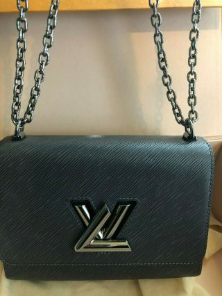 Louis Vuitton Epi Leather Twist MM Rare Gunmetal Hardware Pepper/ Black FreeShip 2