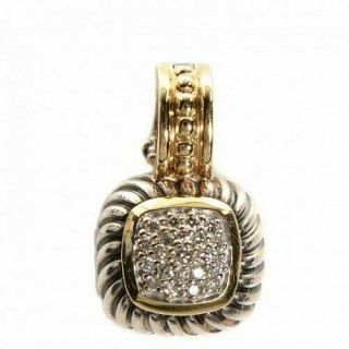 Vintage David Yurman Albion Diamond.  21tcw Petite Enchancer 925 750 18k Pendant