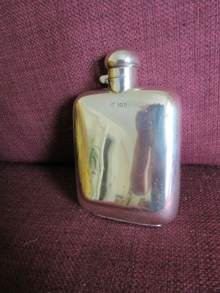 Antique Solid Silver Hip Flask,  Spirit Flask Hunting Drinking 126g