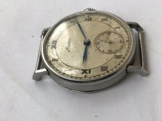 Vintage WwII Minerva Stainless Steel Wrist Watch 2