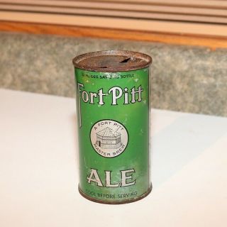 Fort Pitt Ale Flat Top - Rare All Silver Version