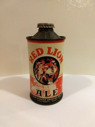 Red Lion Ale Flat Bottom Cone Top Beer Can - Extremely Rare Wow