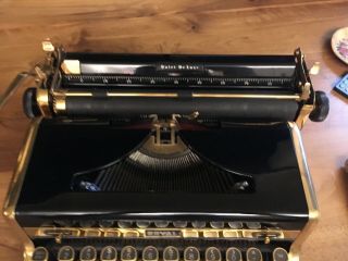ROYAL 50th Anniversary Quiet Deluxe Gold plated Typewriter - RARE COND 5