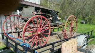 Antique Horse Drawn Swab Carriage Co? Vintage Wagon Buggy Cart.  Late1800’s 2