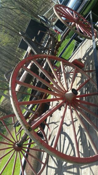 Antique Horse Drawn Swab Carriage Co? Vintage Wagon Buggy Cart.  Late1800’s 9
