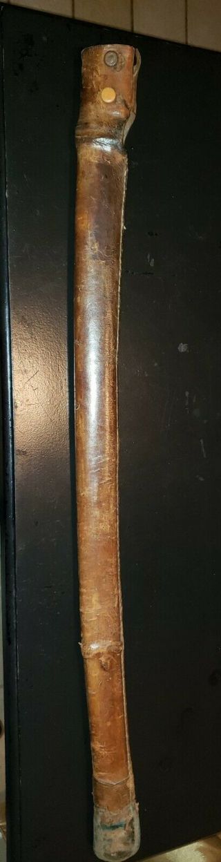 Ww2 Japanese Sword Shin Gunto Leather For Scabbard Only Collectible Part
