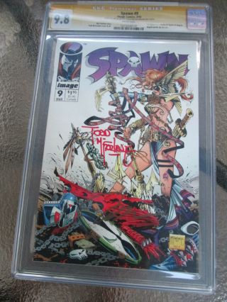 Spawn 9 Cgc 9.  8 Ss Lee,  Macfarlane Rare 1st Angela 2x,  Signed In Gold & Red
