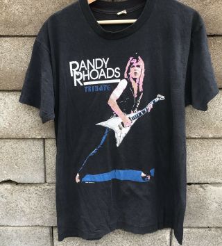 Vintage 1987 Ozzy Osborne Randy Rhoads Tribute Concert T - Shirt Sz Xl