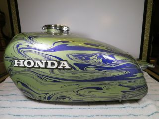 1972 Honda Gas Tank Cl350 K4 Scrambler Psychedelic Flying Dragon Rare Look