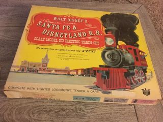 Rare Vintage Tyco Ho Trains ☆ Santa Fe & Disneyland Rr ☆ Boxed Set