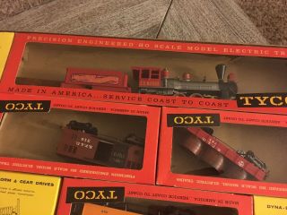 RARE VINTAGE TYCO HO TRAINS ☆ SANTA FE & DISNEYLAND RR ☆ BOXED SET 4