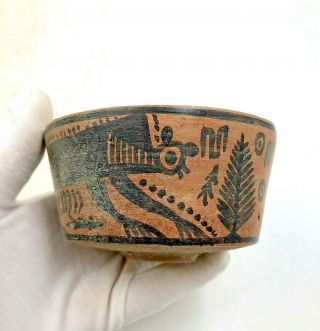 Indus Valley Ca.  2200 Bc Terracotta Cup Depicting Monkey R79