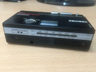 Vintage Rear Walkman Toshiba KT - 4055 Auto Reverse FM - AM Radio Dolby NR Japan 6