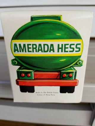 Rare VINTAGE AMERADA HESS FUEL OIL TANKER TRUCK w/BOX,  LIGHT 5