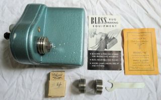 Bliss Model A Cloth Cutting Machine Rug Strip Cutter W/3 Wheels Vtg Older