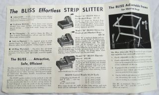 Bliss Model A Cloth Cutting Machine Rug Strip Cutter w/3 Wheels Vtg Older 5
