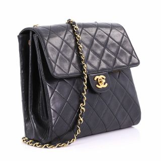 Chanel Vintage Square Classic Flap Bag Quilted Lambskin Small 3