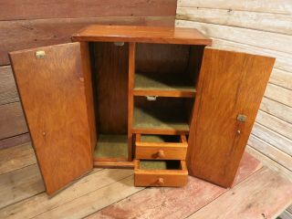Vintage Man Cave Engineers Mechanic Tool Cabinet With Small Drawers