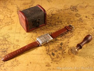 Vintage Men ' s Wristwatch LONGINES Art Deco Mechanical Silver Mens Wrist Watch 2