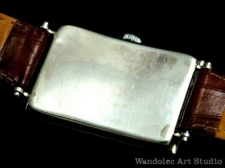 Vintage Men ' s Wristwatch LONGINES Art Deco Mechanical Silver Mens Wrist Watch 5