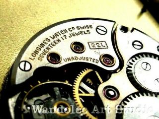 Vintage Men ' s Wristwatch LONGINES Art Deco Mechanical Silver Mens Wrist Watch 7