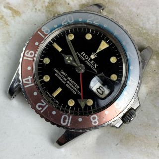 Vintage Rolex Gilt GMT - Master Wristwatch Ref.  1675 RARE NR 12