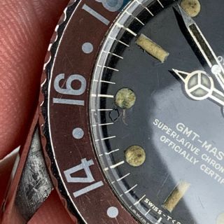 Vintage Rolex Gilt GMT - Master Wristwatch Ref.  1675 RARE NR 4