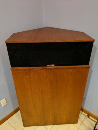 Two Klipsch Vintage Klipschorn Corner Floor Standing Speakers