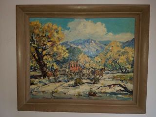 Marjorie Reed Listed Western Impressionist Vintage Oil Painting 2