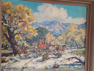 Marjorie Reed Listed Western Impressionist Vintage Oil Painting 3
