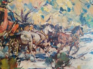 Marjorie Reed Listed Western Impressionist Vintage Oil Painting 7