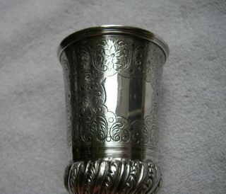 Fine Vintage STERLING CHALICE - Poss.  Holy Communion - Hand Chased - NR 4